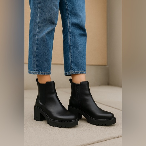 👢 Sam & Libby Women's Camila Block Heel Boot - Black Leather, Size 6 🌟 - Picture 11 of 11